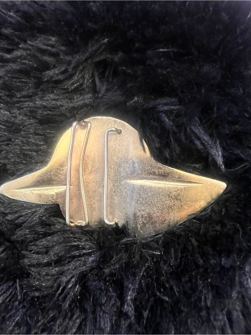 Gold-Tone Woman Profile scarf broach